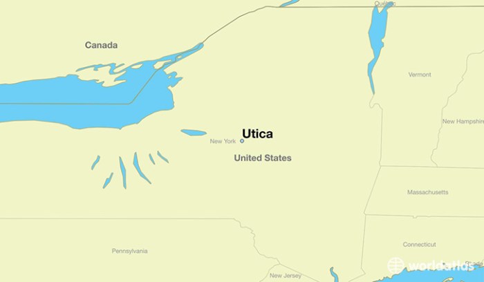 Latitude of utica new york