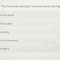 The five sexes revisited summary