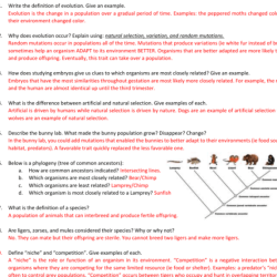 Evidence for evolution web quest