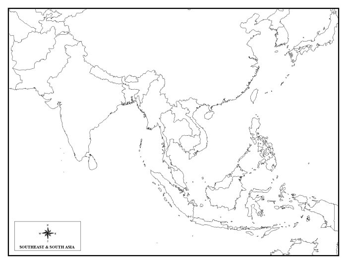 Asia physical south map geography maps features rivers asian geographical mountains southasia subcontinent major freeworldmaps deserts