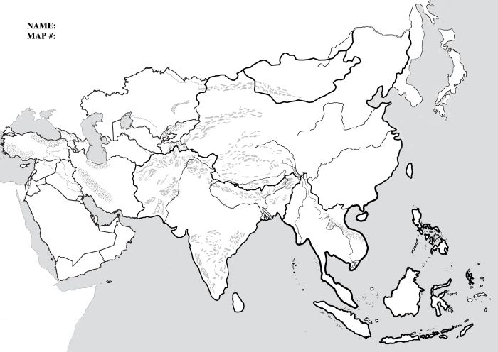 South asia map quiz physical