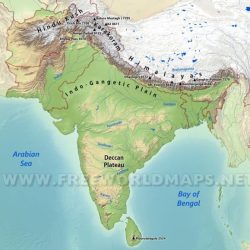 Asia physical south map maps geography asian southern features rivers geographical mountains countries region southasia subcontinent major deserts showing freeworldmaps